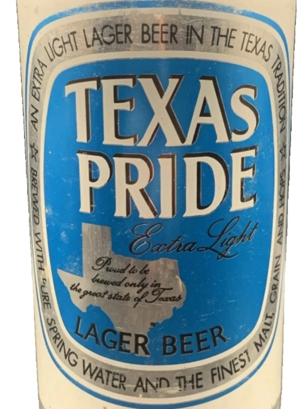 Vintage Beer Can Texas Pride Extra Light Lager Texas Tradition Pull Tab Empty